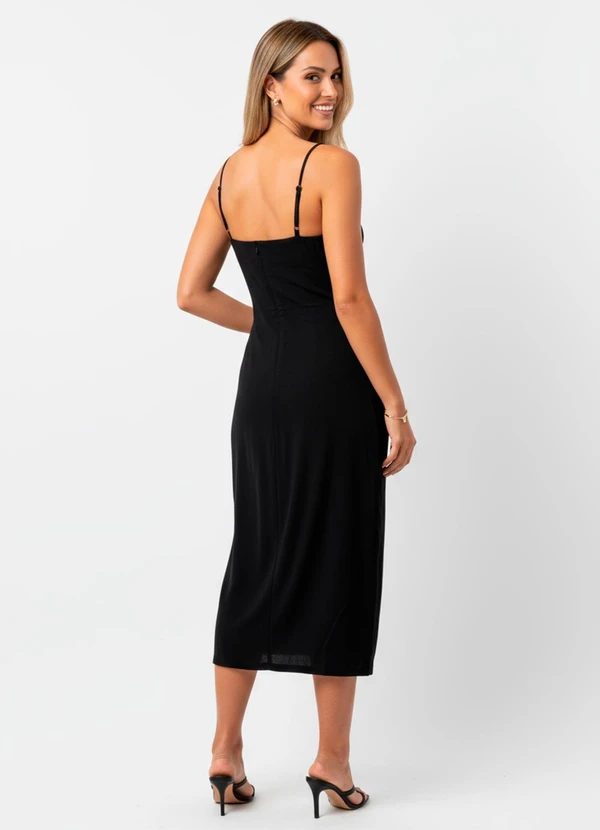 Quintess - Vestido Preto em Viscose Plana 3