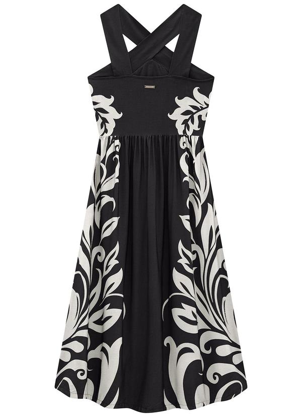 Enfim - Vestido Preto Midi Arabescos 2