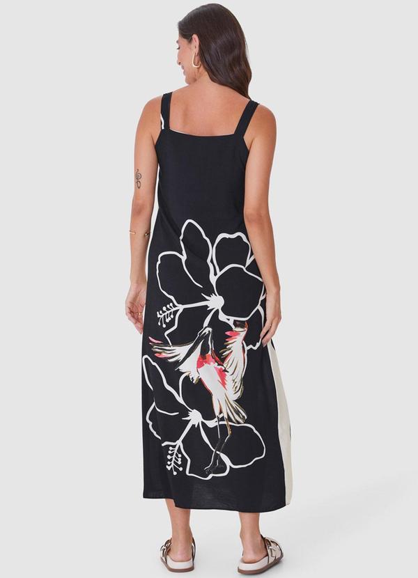 Malwee - Vestido Preto Midi Evasê Dupla Face 4