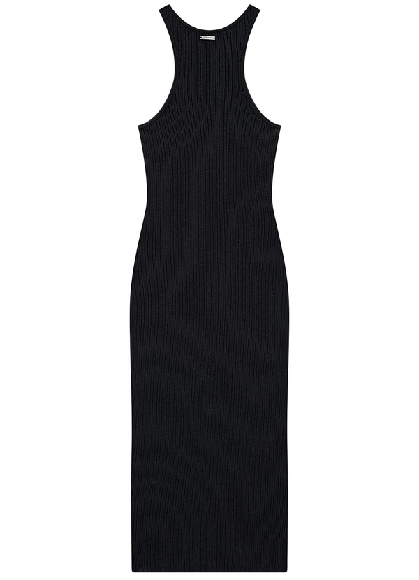 Enfim - Vestido Preto Midi Tricot 2