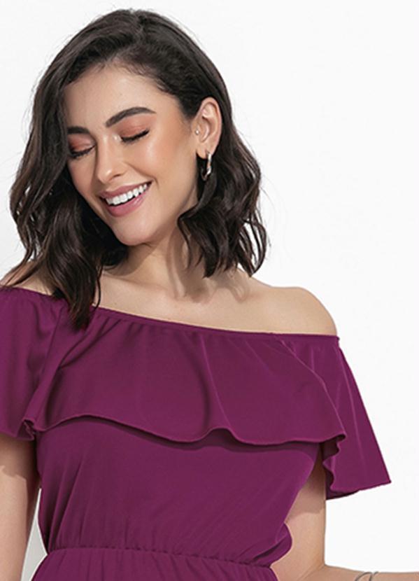 Outlet - Vestido Púrpura com Babados 3