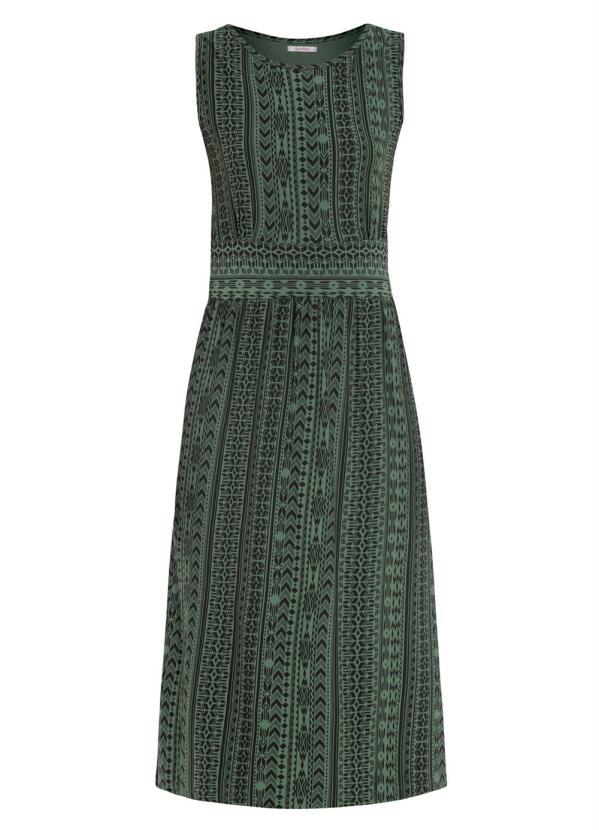 Quintess - Vestido Quintess Midi Étnico Verde 5