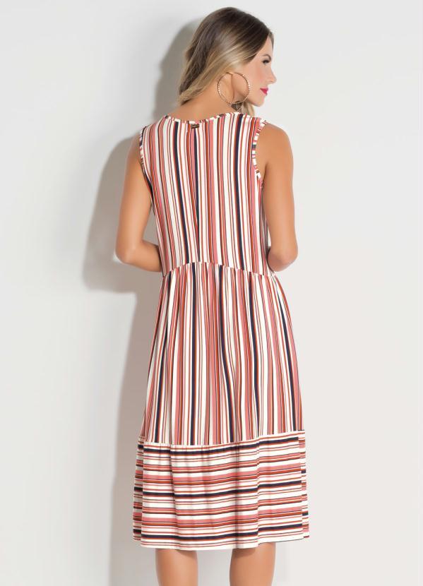 Quintess - Vestido Quintess Soltinho Listrado 2