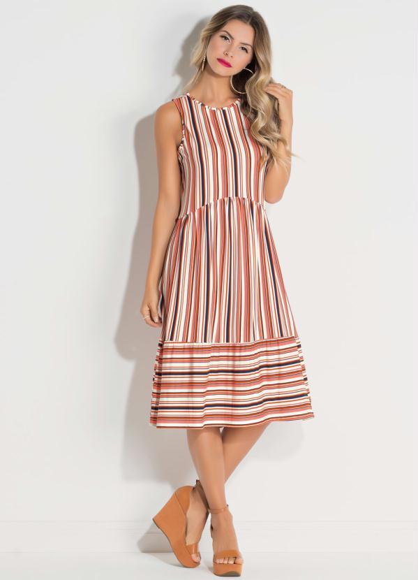 Quintess - Vestido Quintess Soltinho Listrado 3