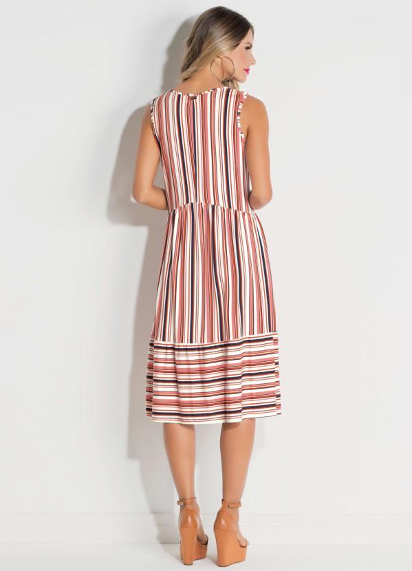 Quintess - Vestido Quintess Soltinho Listrado 4