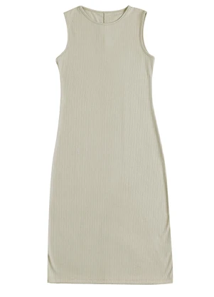 Soft Bonni - Vestido Regata Midi Adulto Feminino Branco - SOFT BONNI