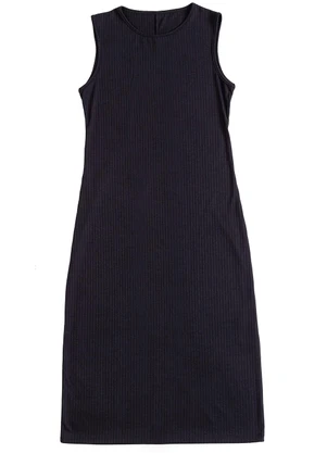 Soft Bonni - Vestido Regata Midi Adulto Feminino Preto - SOFT BONNI