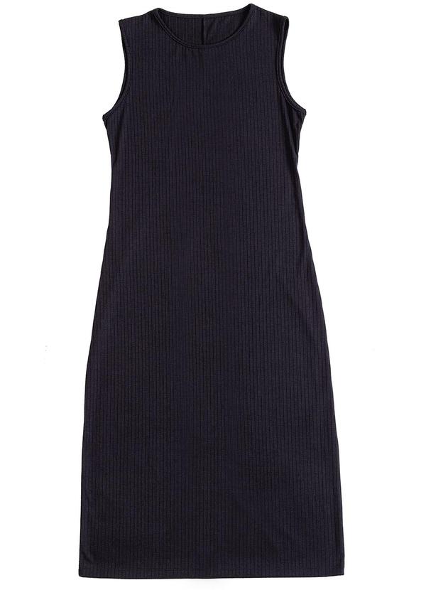 Soft Bonni - Vestido Regata Midi Adulto Feminino Preto