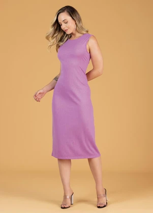 Soft Bonni - Vestido Regata Midi Adulto Feminino Rosa - SOFT BONNI