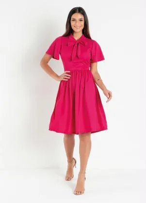 Rosalie - Vestido Rosa com Amarração - ROSALIE