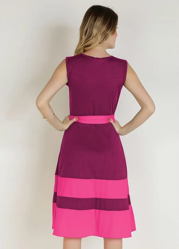 Rosalie - Vestido Rosa com Faixa 2