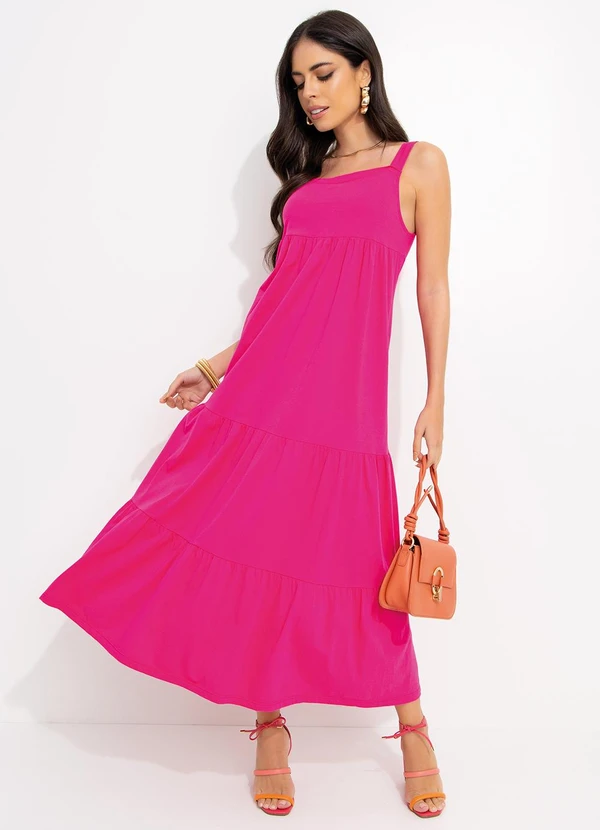 Quintess - Vestido Rosa em Malha de Algodão 4