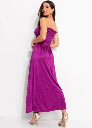 Quintess - Vestido Rosa em Malha Illusione - QUINTESS