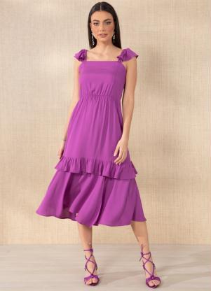 Vestido (Roxo) com Babado