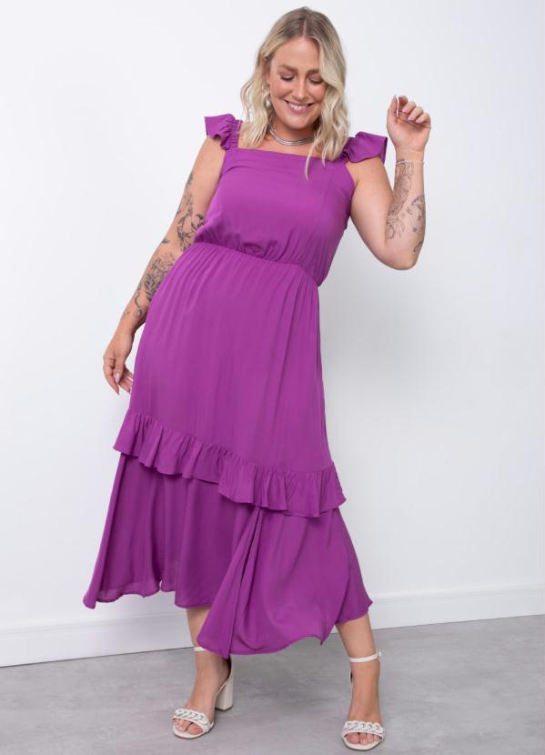 Quintess - Vestido Roxo com Babado 8