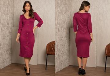 Vestido Roxo com Botes