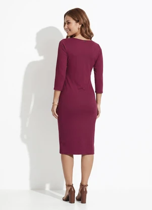 Quintess - Vestido Roxo com Botões - QUINTESS