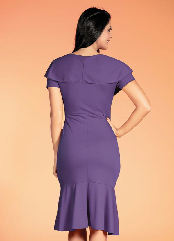 Outlet - Vestido Roxo com Faixa Moda Evangélica 2