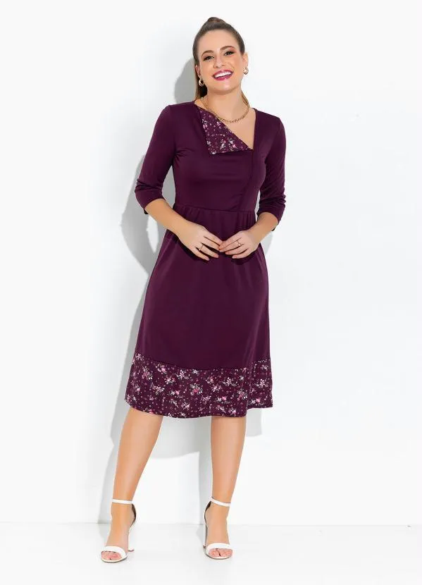 Rosalie - Vestido Roxo com Gola 4