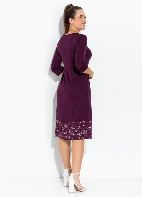 Rosalie - Vestido Roxo com Gola 5