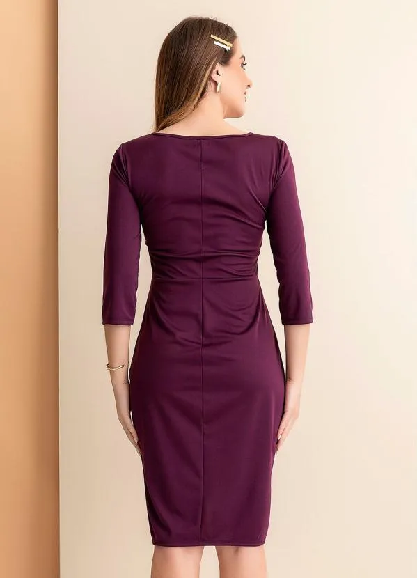 Rosalie - Vestido Roxo com Transpasse 2