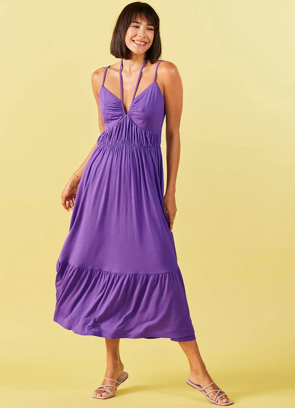 bonprix - Vestido Roxo em Malha de Viscose 3