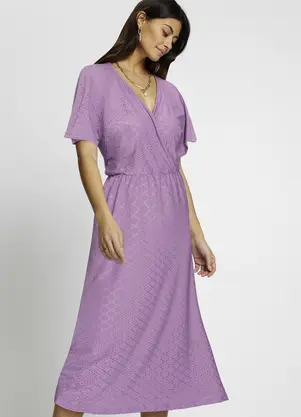 bonprix - Vestido Roxo em Malha Laise - BONPRIX