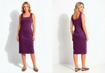 Vestido Roxo em Malha Suede