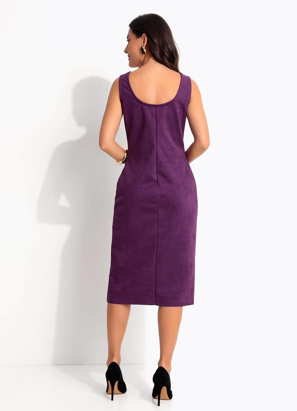 Quintess - Vestido Roxo em Malha Suede 3