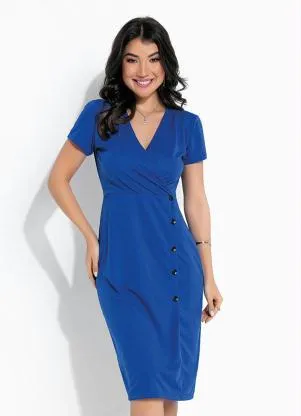 Rosalie - Vestido Royal Decote Midi - ROSALIE