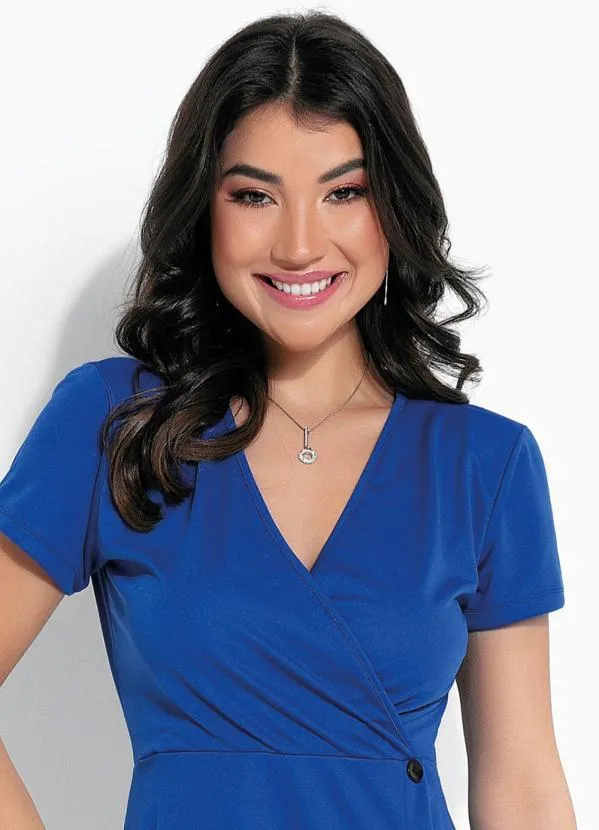 Rosalie - Vestido Royal Decote Midi 3