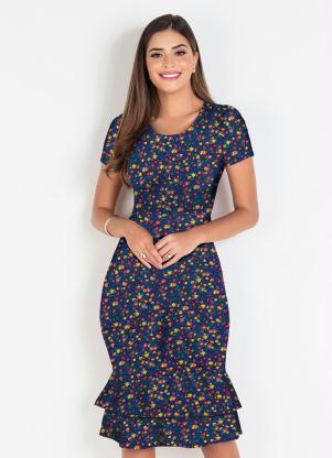 Vestido Saleti (Floral Azul)
