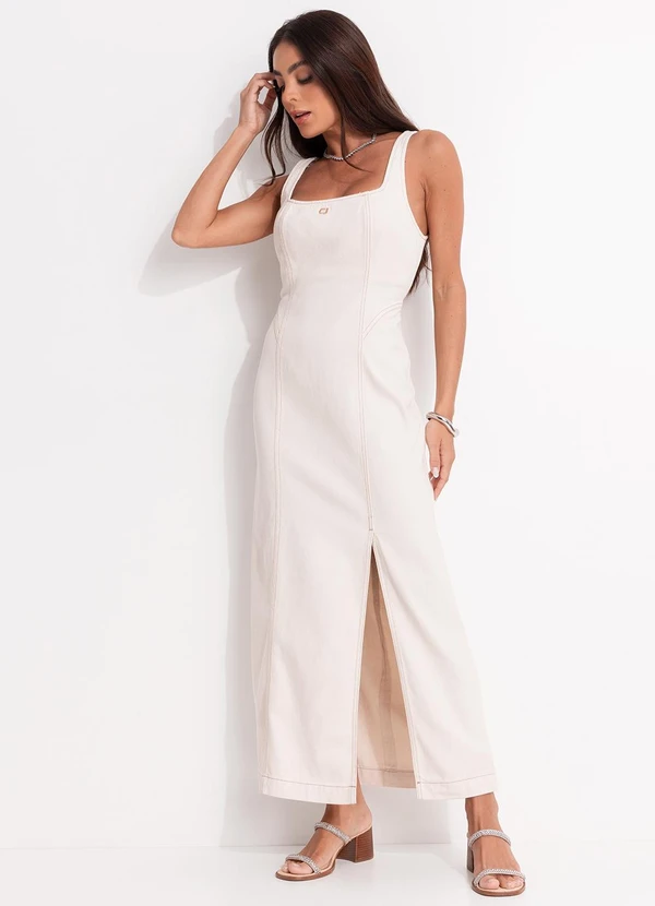 Colcci - Vestido Sarja Off White