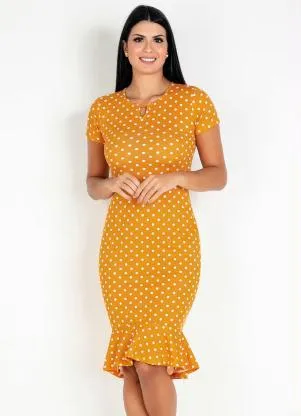 Vestido Sereia Poá Mullet Rosalie