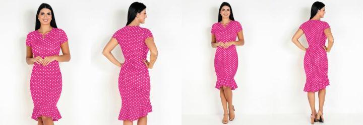 Vestido Sereia Po� Pink Mullet