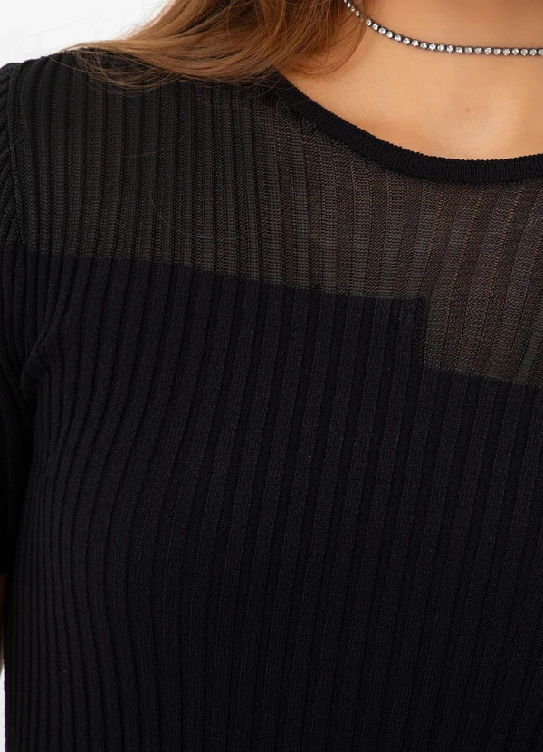 John John - Vestido Shade Tricot Preto 7