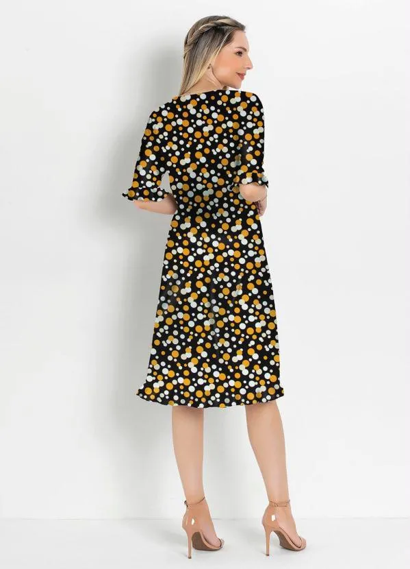 Rosalie - Vestido Soltinho Poá Preta 4