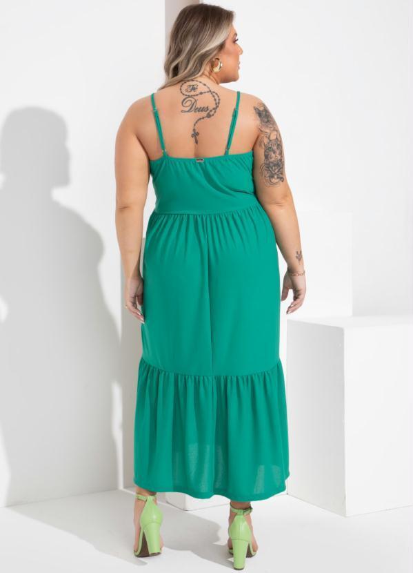 Quintess - Vestido Soltinho Verde com Babado 6