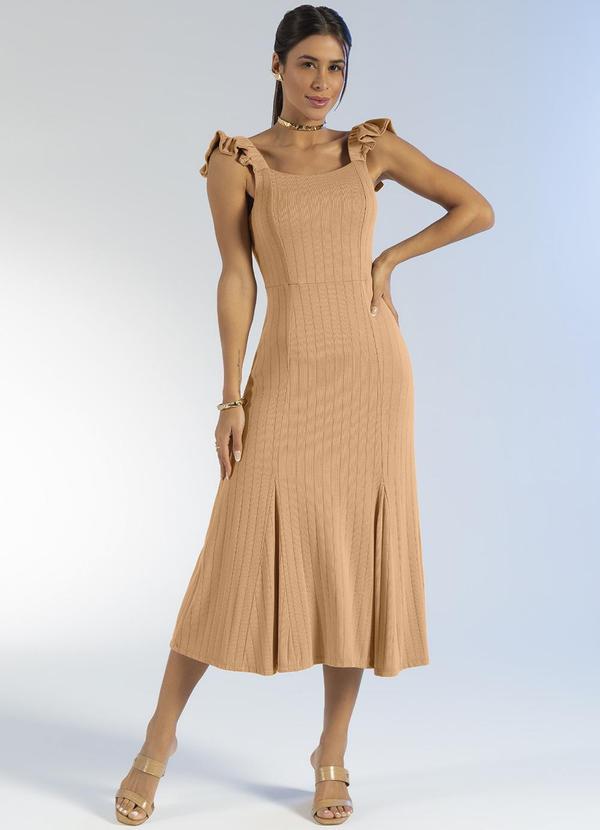 Gris - Vestido Solto de Alças em Tecido Cinza