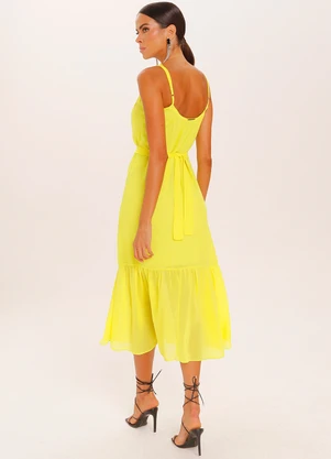 Outlet - Vestido Solto Glamis Amarelo - OUTLET