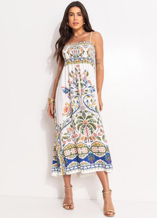 Farm - Vestido Sonho Guarana Off White