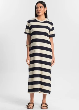 Rovitex - Vestido Super Midi Azul - ROVITEX