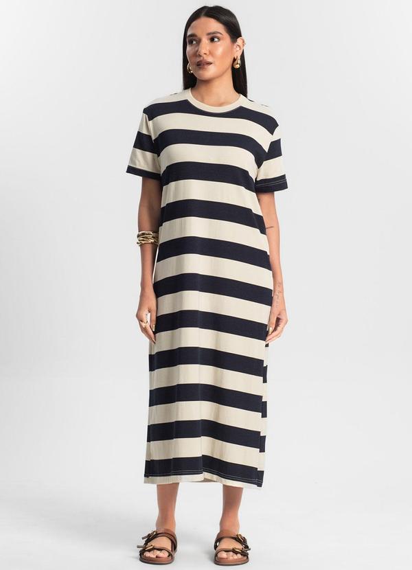 Rovitex - Vestido Super Midi Azul