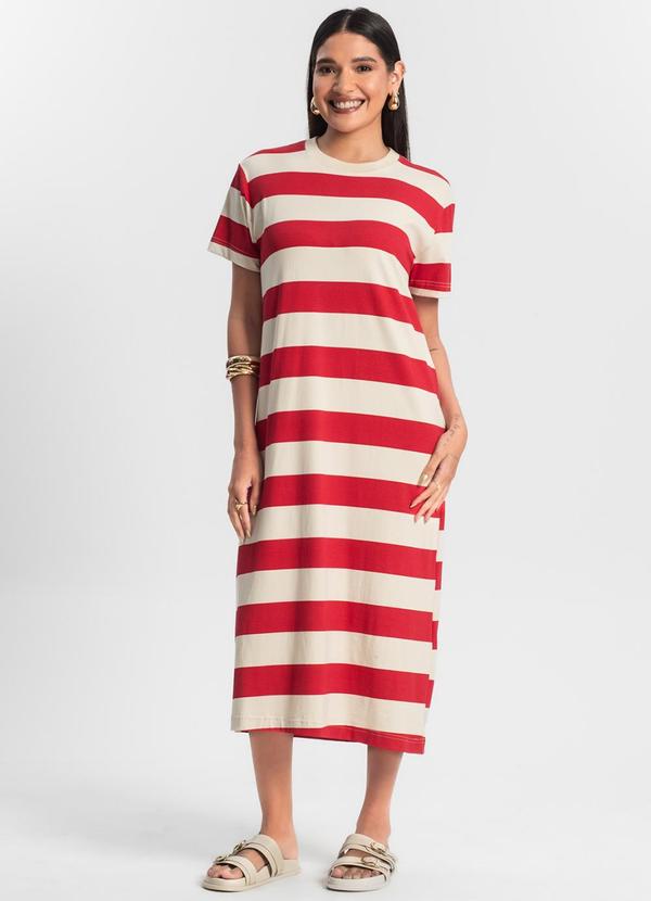 Rovitex - Vestido Super Midi Vermelho