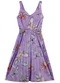 Outlet - Vestido Sweet Colors Adulto Feminino Preto - variação: Roxo