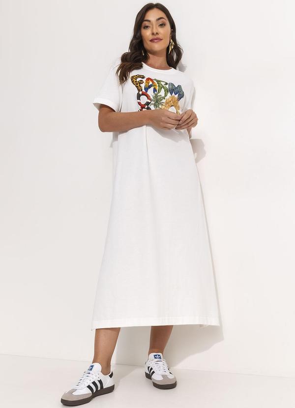 Farm - Vestido T-Shirt Cropped Farm Rio Off White 6
