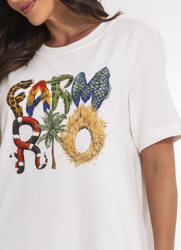 Farm - Vestido T-Shirt Cropped Farm Rio Off White 8