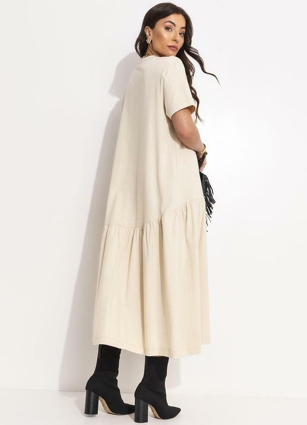 Farm - Vestido T-Shirt Cropped Latino America Bege 2