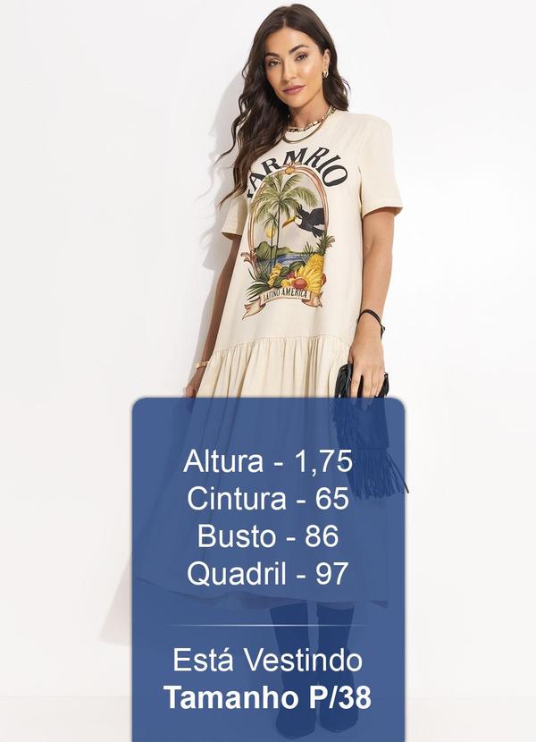 Farm - Vestido T-Shirt Cropped Latino America Bege 5