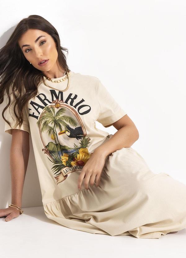 Farm - Vestido T-Shirt Cropped Latino America Bege 6
